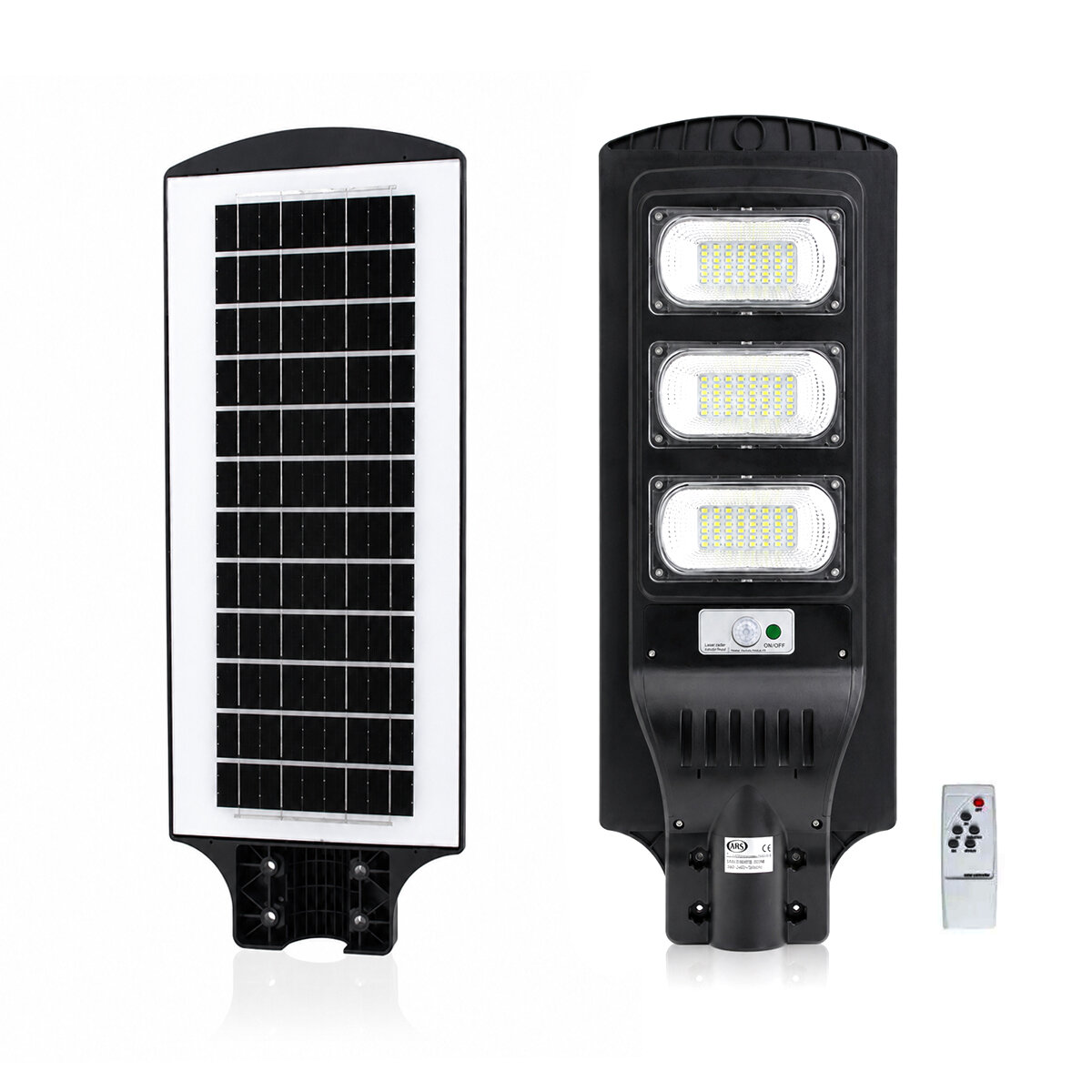 300W - 6500K SOLAR - GÜNEŞ ENERJİLİ SOKAK LAMBASI - ARMATÜR SENSÖRLÜ BAHÇE-BALKON-SOKAK ARS-348966