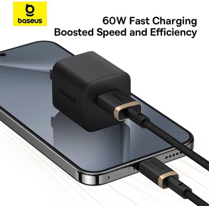 Dura Series USB-A to USB-C Hızlı Şarj ve Veri Kablosu, 60 W, 1 m, Siyah-Altın, Android uyumlu, Tablet, Telefon, Kulaklık, Powerbank Uyumlu (iPhone ile Uyumlu Değil)