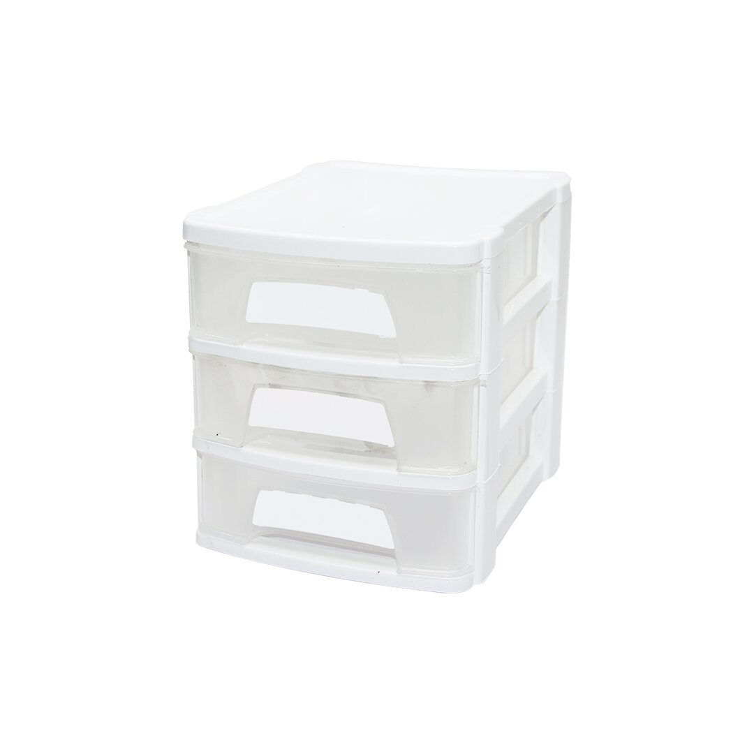 TONTON - NO:1 ÇEKMECE 3 KATLI 21.5X16.5X18.5 CM - SİYAH VEYA BEYAZ RENK GÖNDERİLİR