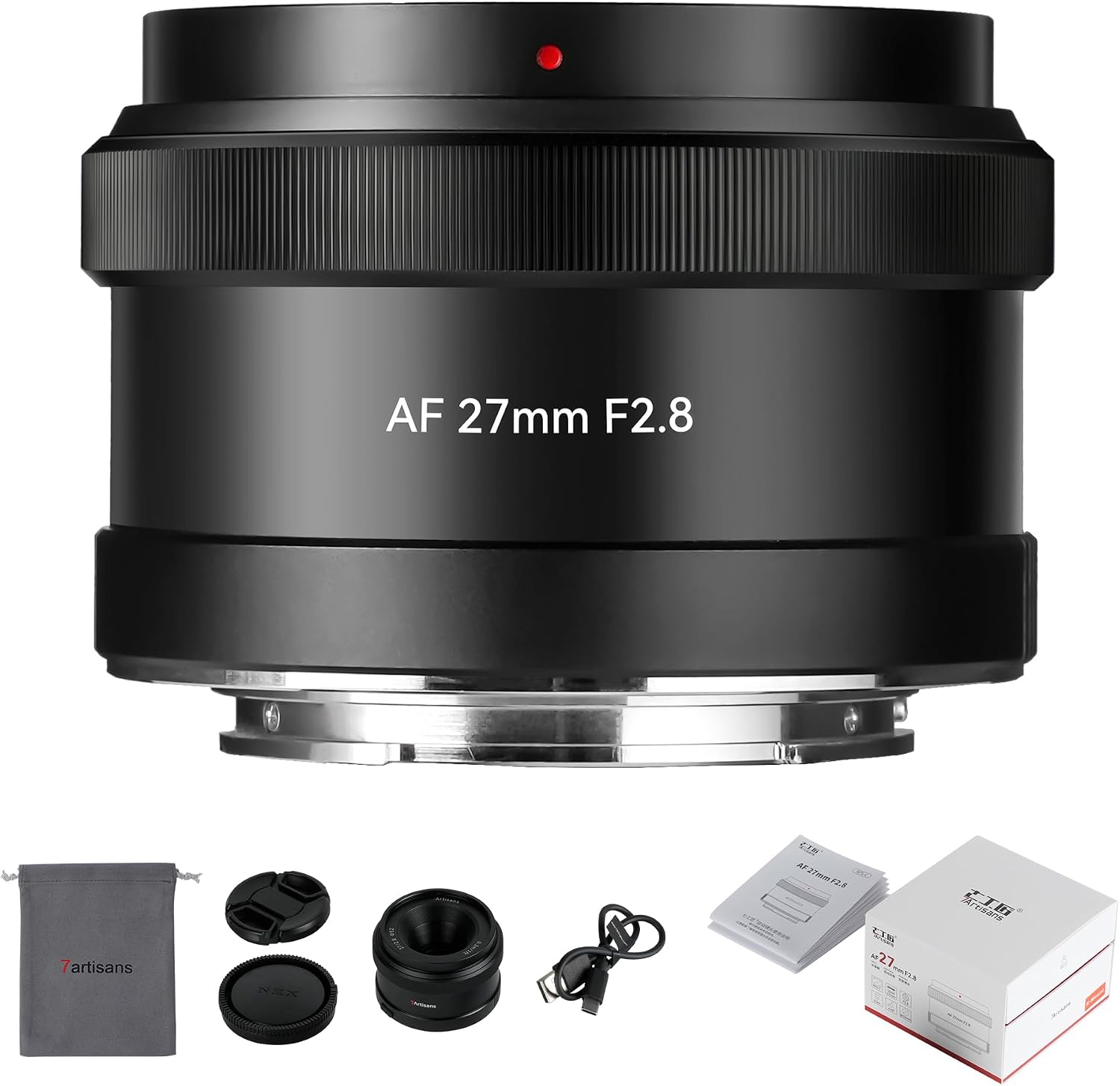 AutoFocus 27 mm F2.8 APS-C Çerçeve Lens, F2.8 Geniş Diyafram, Destek Otomatik/Manuel Diyafram ve Yüz/Göz Tanıma, Sony FS5/FS7/FS7M2/FS5M2K/A3000/A5000/A6000 (Siyah) ile Uyumlu