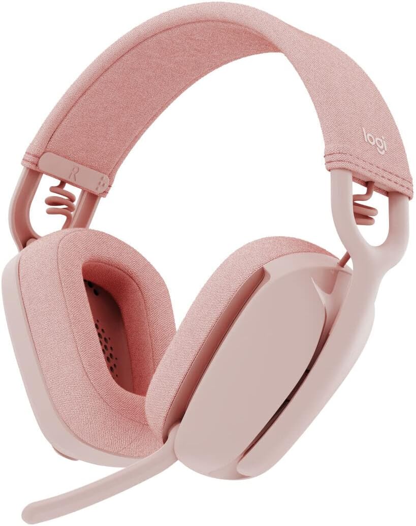 Zone Vibe 100 Kablosuz Kulak Üstü Kulaklık, Gürültü Önleyici Mikrofon, Pembe