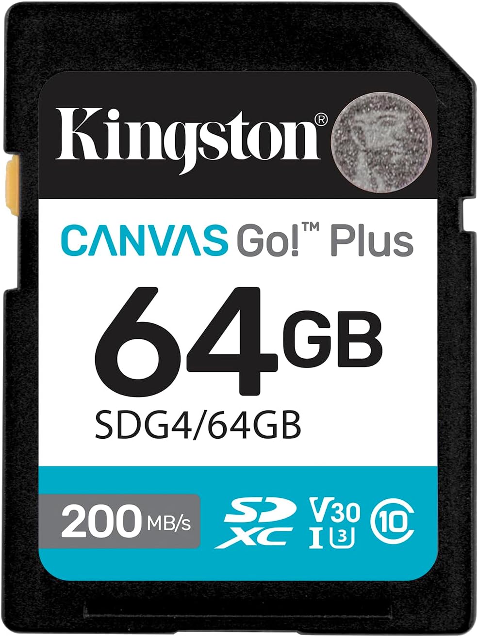 64GB Canvas Go Plus SD Card | Up to 200MB/s | Class 10, UHS-I, U3, V30 | SDG4/64GB