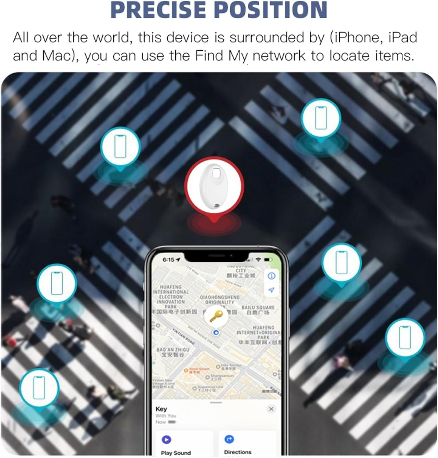 STORE Air Tag Akıllı Bluetooth Takip Cihazı Anahtar Çanta Bavul ve Evcil Hayvan için Kayıp Eşya Bulucu Uzun Pil Ömürlü IOS Uyumlu (Beyaz) S2