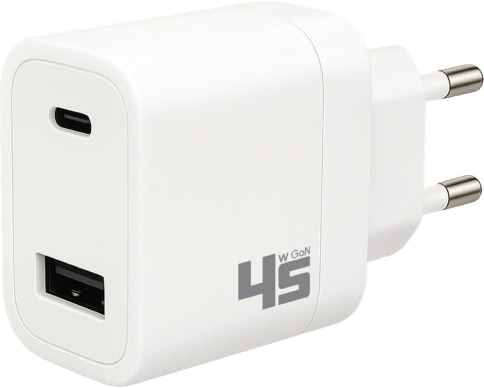 45W GaN Type-C + USB-A Sarj Adaptörü