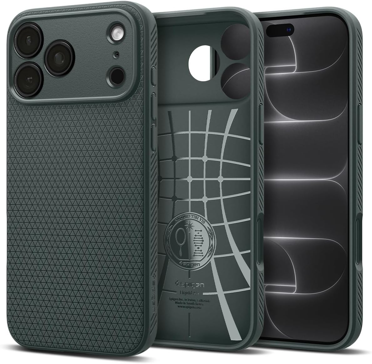 iPhone 18 Pro Max / 17 Pro Max ile Uyumlu Kılıf Liquid Air Abyss Green - ACS09890
