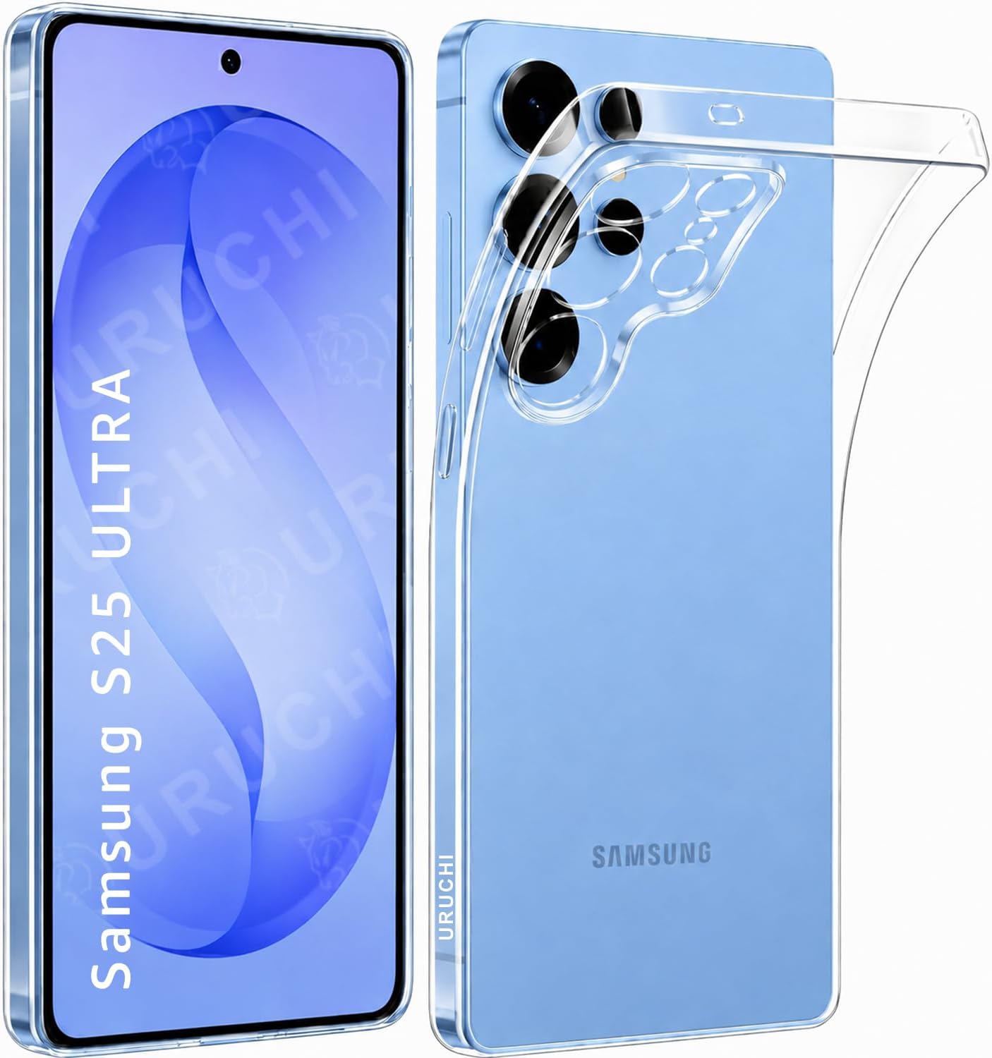 Crystal Şeffaf Kılıf Samsung S25 Ultra için, [Sararma Önleyici] [Kamera Koruma] [Askeri Sınıf Düşme Testi] Şeffaf Şok Geçirmez Koruyucu Yumuşak Silikon İnce Kapak