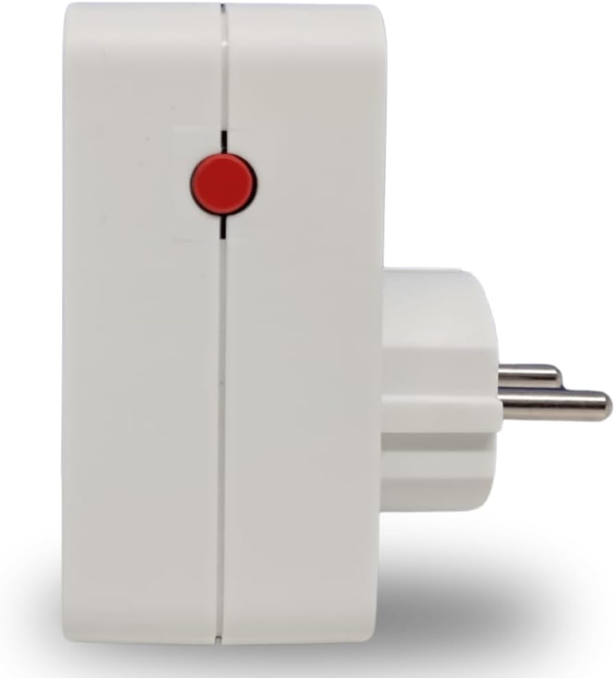 Şok ve Akım Korumalı Fiş-Priz, 16A-250V, Max 3600W 720 Joule, Reset Edilebilir, Sürekli Koruma, Toprak Hatlı, Çocuk Korumalı, Beyaz Renk, E1TD33B
