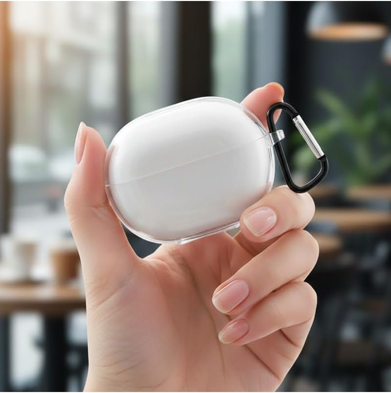 Huawei FreeBuds Pro 5 Kılıf Askı Aparatlı Transparan Silikon Şeffaf