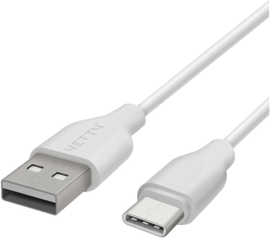 Yetty Type-C Kısa Hızlı Powerbank Şarj ve Data Kablosu 2.1A Beyaz 20cm (Type-C)