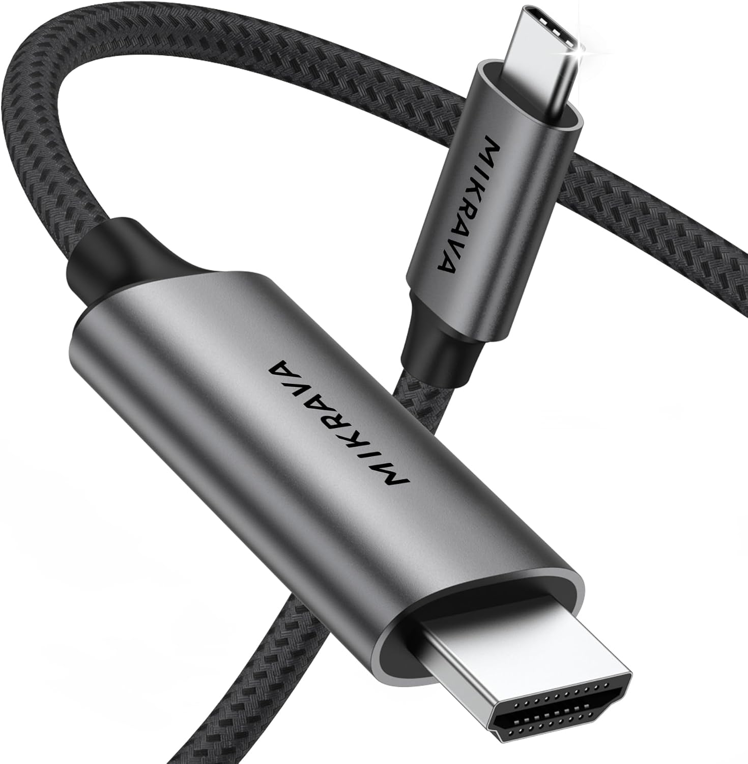 USB C HDMI Kablo (4K@60Hz,2K@120Hz,1080P@165Hz) HDR HDCP Type C to HDMI 2.0 [Thunderbolt 5/4/3, DeX Mode Uyumlu], iPhone 15/16/17 Pro, MacBook iPad Pro/Air, Samsung S25 ile Uyumlu (2 Metre)