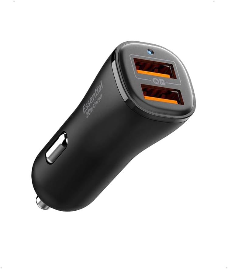 30W USB-A 2 Port Araç içi Hızlı Şarj Aleti 18W + 12W Akım Korumalı Güç Adaptörü Çakmaklık iPhone & Android & iPad Type-C PD EV302 - ACP08700