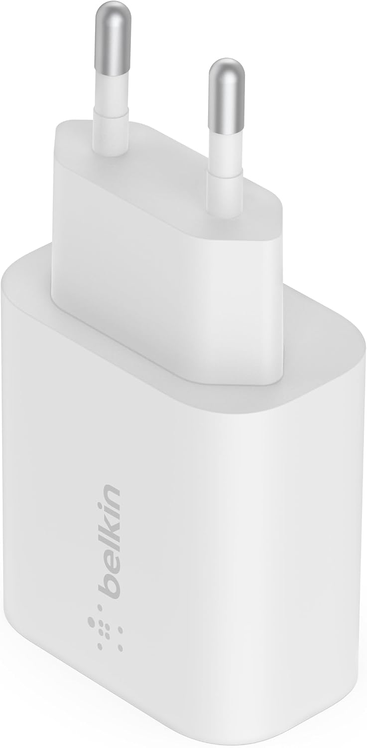 BoostCharge PPS ile 25W duvar şarj cihazı (USB-C Güç Dağıtımı, iPhone, Samsung, Galaxy Tab, iPad vb. İçin hızlı şarj, USB-C - USB-C kablosu dahil)
