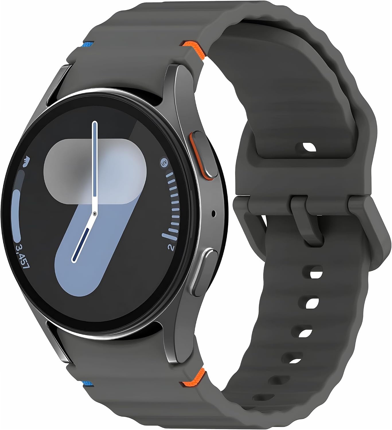 Samsung Galaxy Watch 7/6/5/4/FE Serisi (40mm/44mm), Watch 6/4 Classic (47mm/43mm/42mm) ve Samsung Watch 5 Pro (45mm) için Yumuşak ve Konforlu Wave 20mm Silikon Kordon