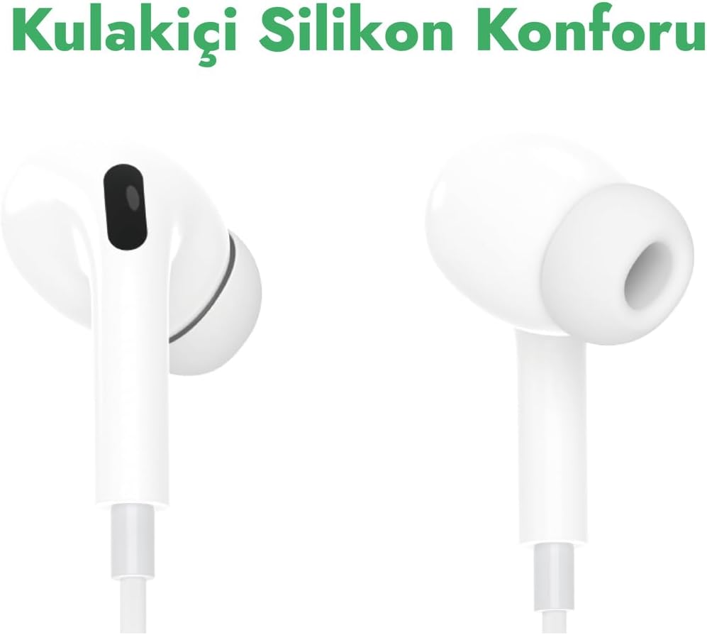 Lightning Kulak İçi Kulaklık, Silikon Konforu, Beyaz