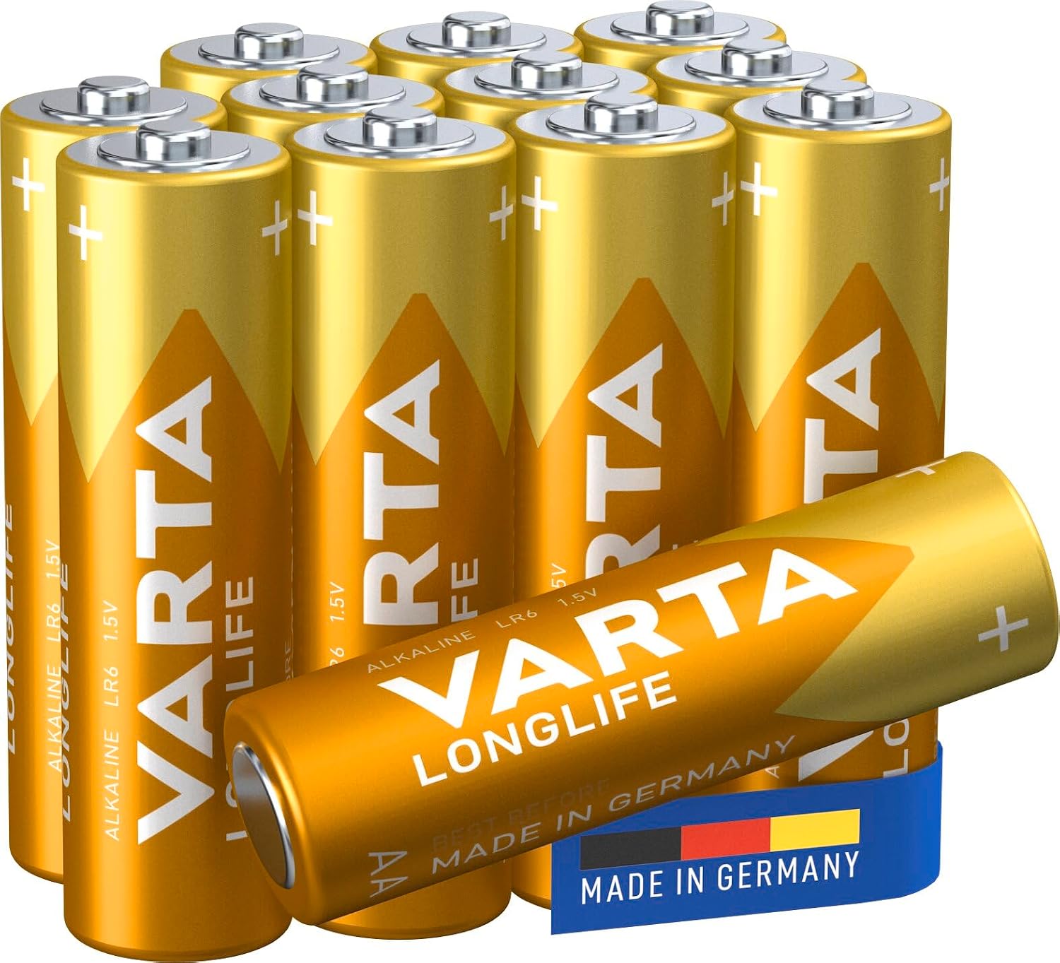 Longlife AA Alkalin Kalem Pil, LR6, 1,5 V, 12'li Paket