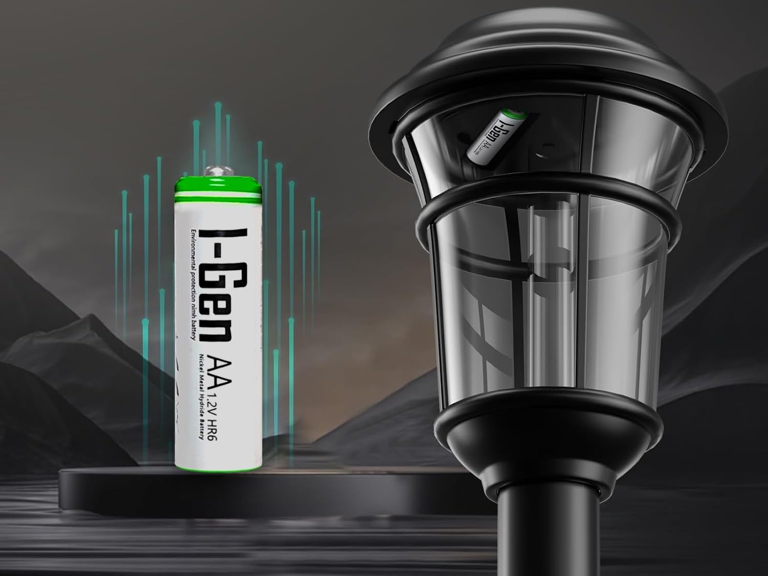 B112 8 Adet AA 1100 Mah Şarj Edilebilir Kalem Pil 1.2V Ni-MH Şarjlı Pil Solar Aydınlatma Uyumlu