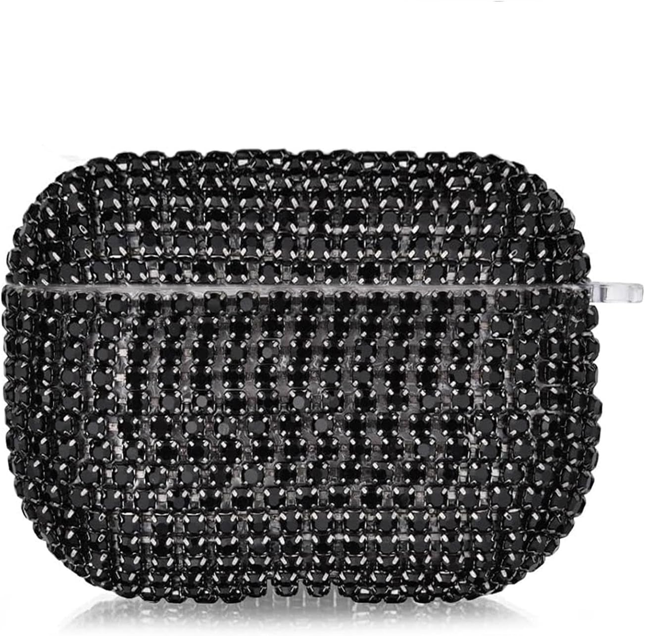 AirPods 3. Nesil için Kılıf Diamond Swarovski Görünümlü Taşlı Siyah [AirPods 3 ile Uyumlu Kılıf - Siyah]
