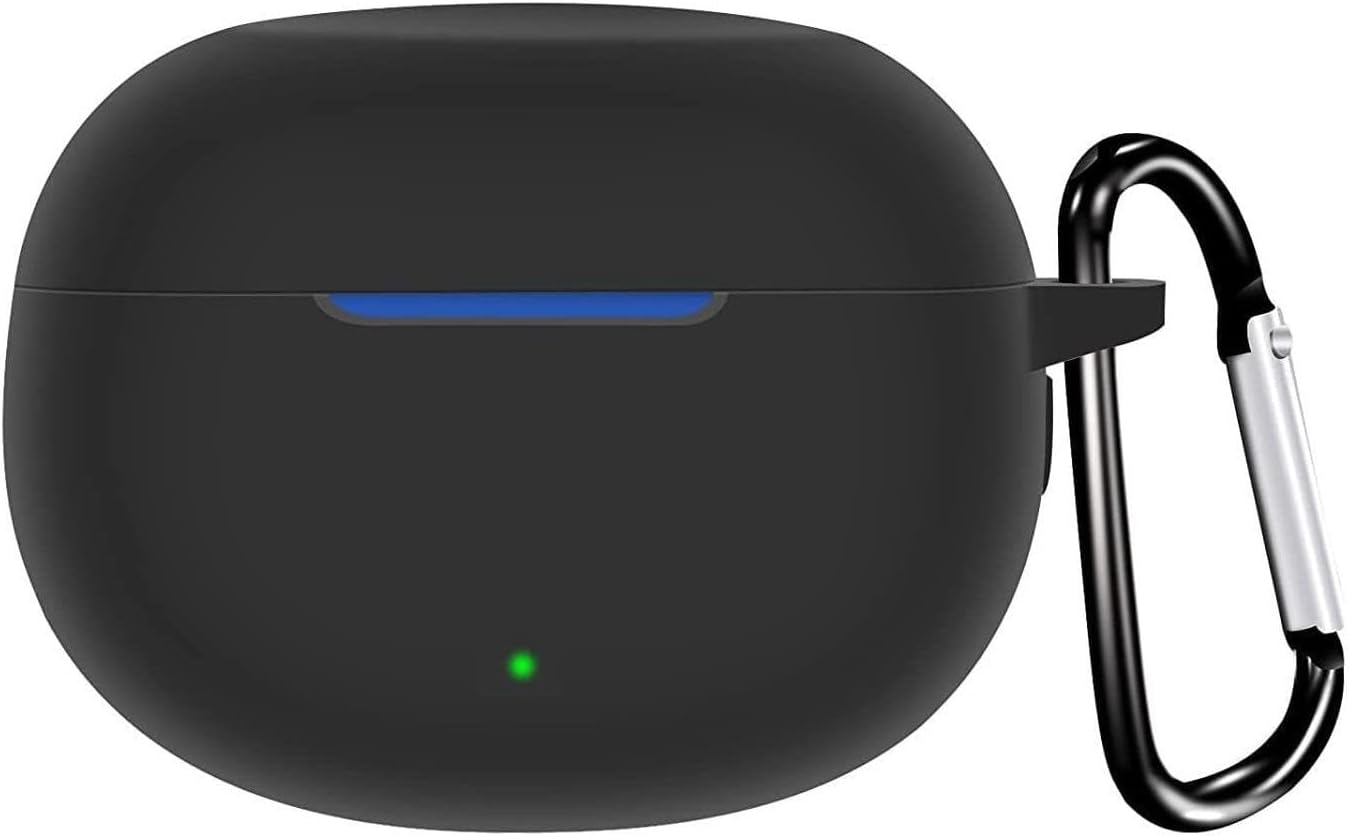 Realme Buds T100 için Kılıf Askılı Mat Silikon Siyah [Buds T100 ile Uyumlu Kılıf - Siyah]