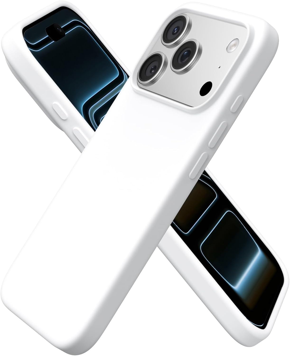 iPhone 17 Promax Uyumlu Silikon Telefon Kılıf Arka Kapak Koruma Leke Tutmaz Kolay Temizlenen Kutulu Hediye İnce Hafif Dayanıklı Kaymaz Modern Tasarım Orijinal Lansman Kalitesinde (Beyaz)