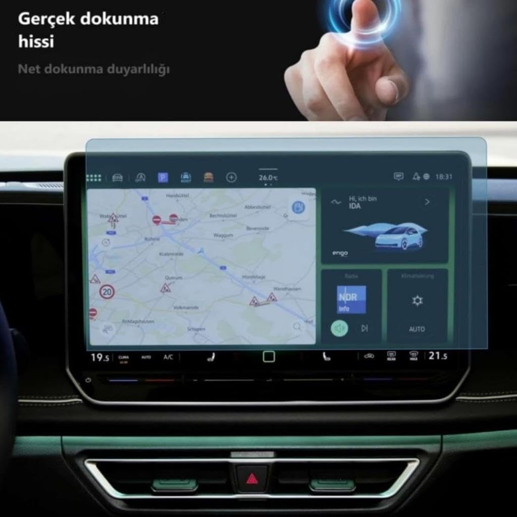 Volkswagen Golf 8.5 Multimedya 10.3 İnç İle Uyumlu Ekran Koruyucu Nano