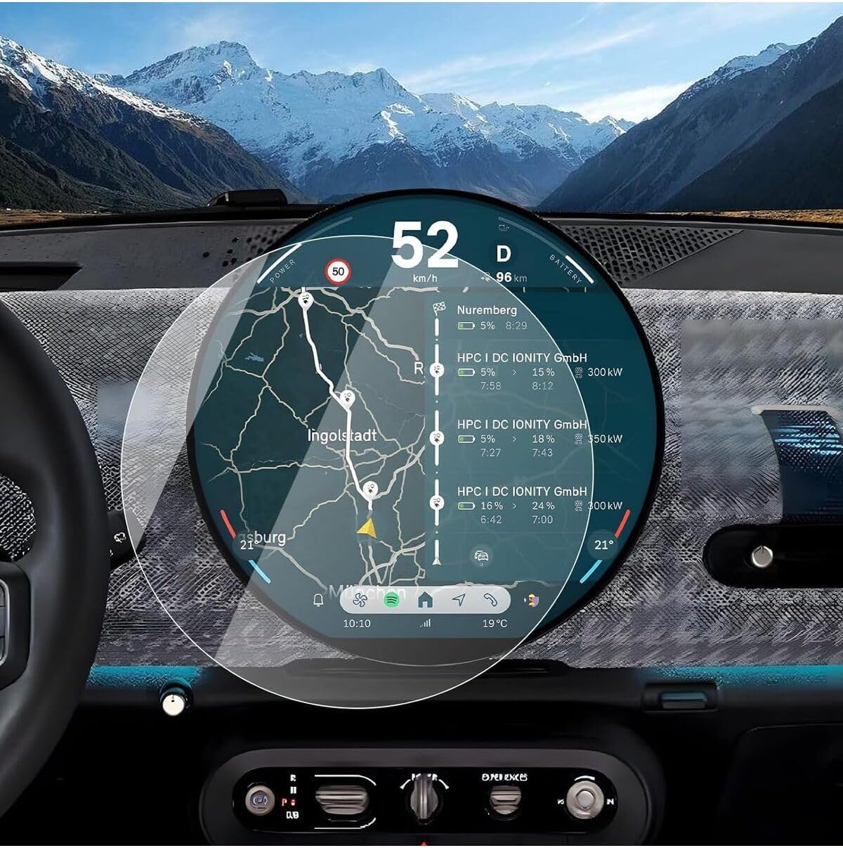 Mini Cooper/Countryman ile Uyumlu 2024 2025 2026 Model Navigasyon ve Bilgi Ekranı 9H Nano Ekran Koruyucu