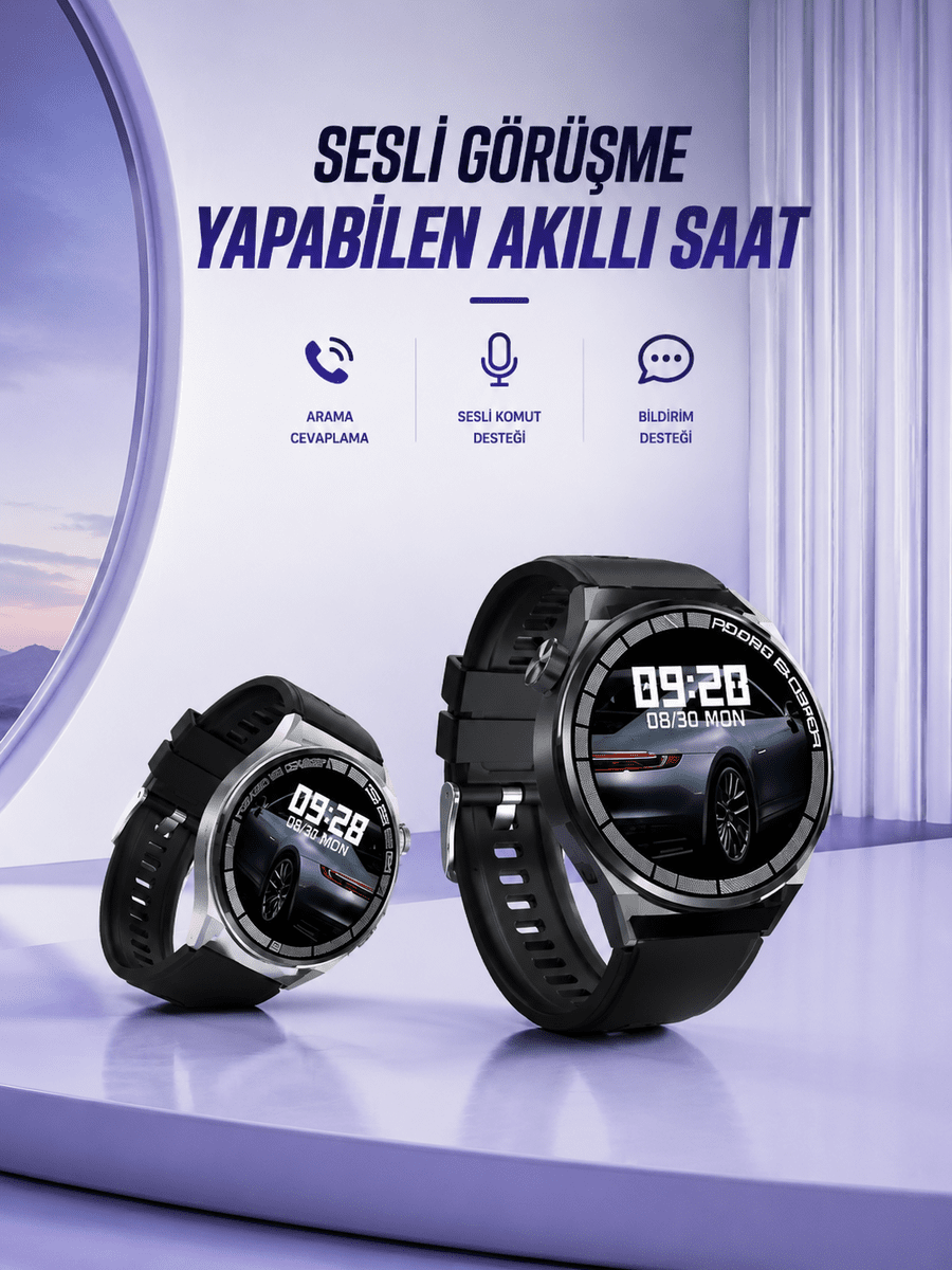 GT8 Akıllı Sesli Görüşme Yapabilen Saat