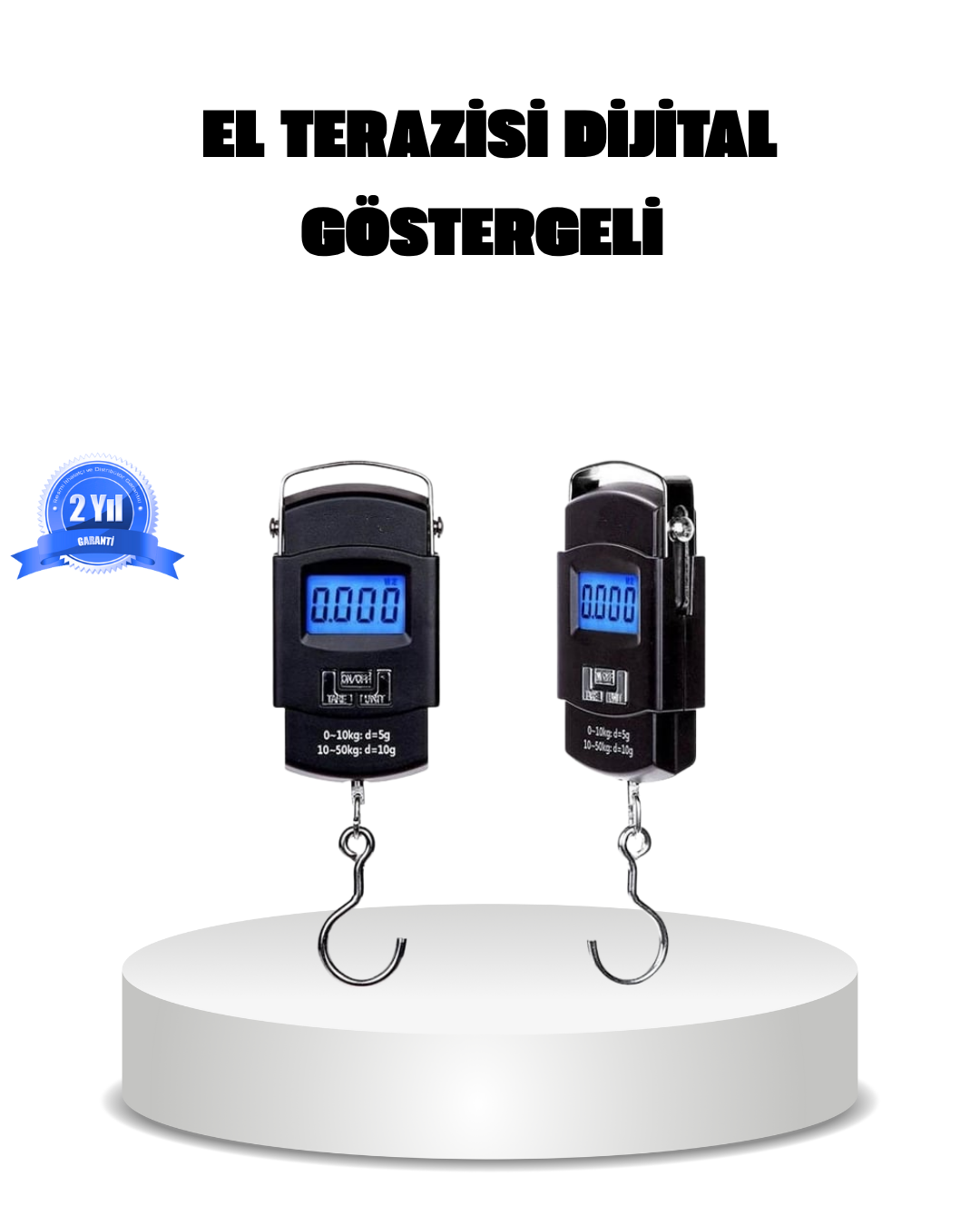 Dijital El Kantarı – 50 Kg Taşıma Kapasiteli, Taşınabilir Hassas Tartı