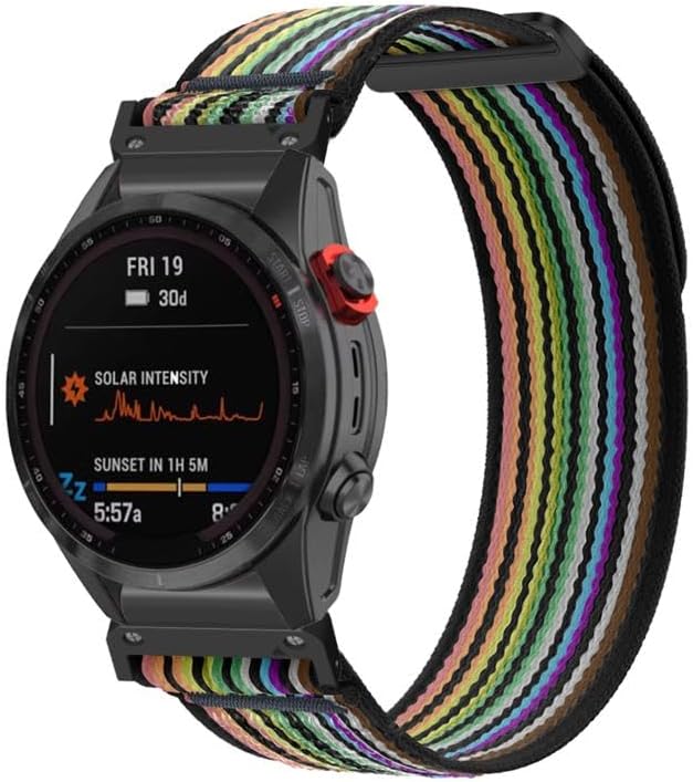 Garmin ile Uyumlu Travel Loop 26mm Kumaş Kordon Fenix ​​8 Amoled 51mm/​​8 MIP 51mm/​​7X/​​7X Pro/​​6X/​​6X Pro/5X/5X Plus/Enduro 3/2 için Hafif Yapılı Cırt Cırt Tasarım Rahat Kayış