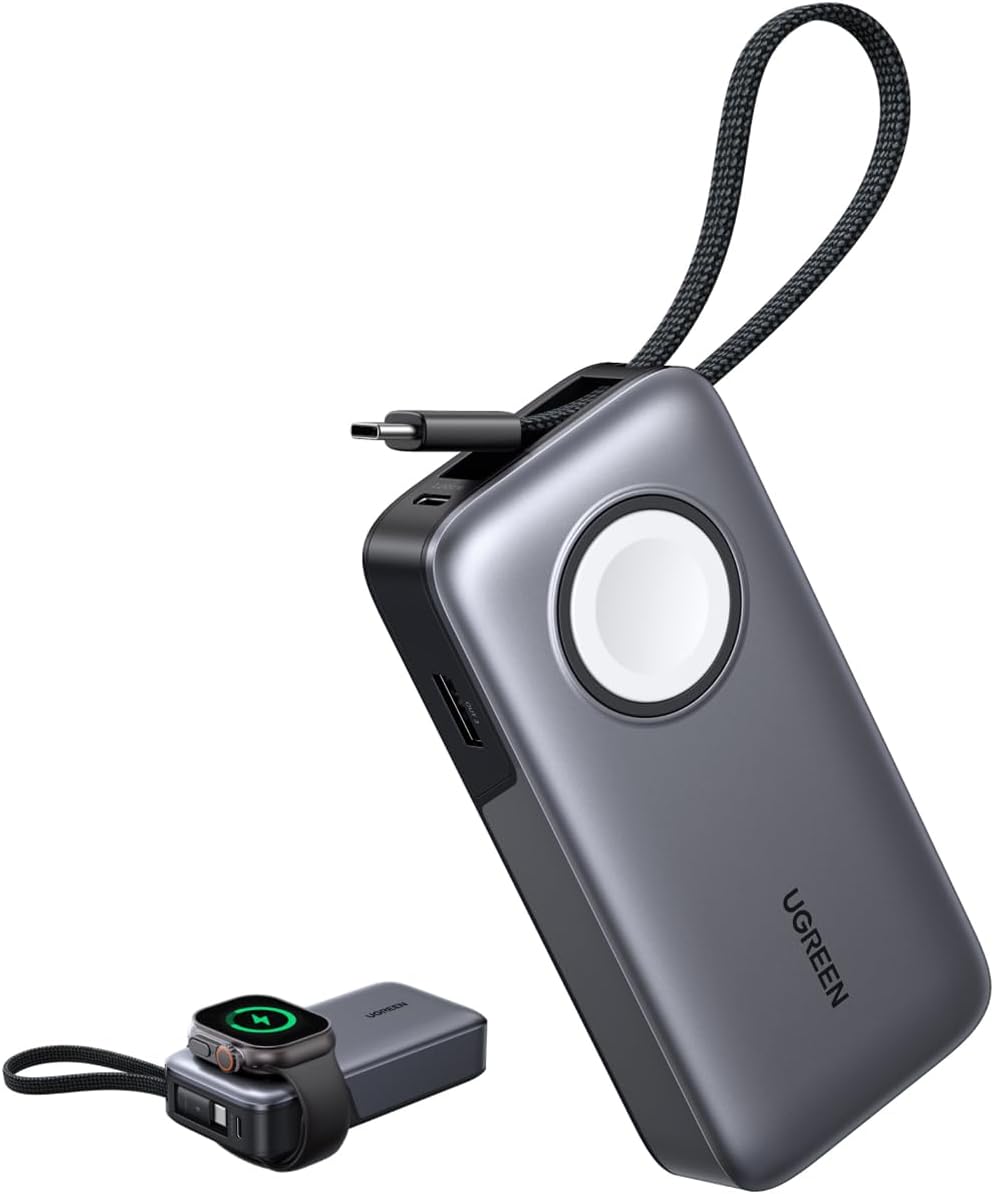 Nexode 10000mAh 30W Manyetik Kablosuz Powerbank Apple Watch Şarjlı 5W Gri