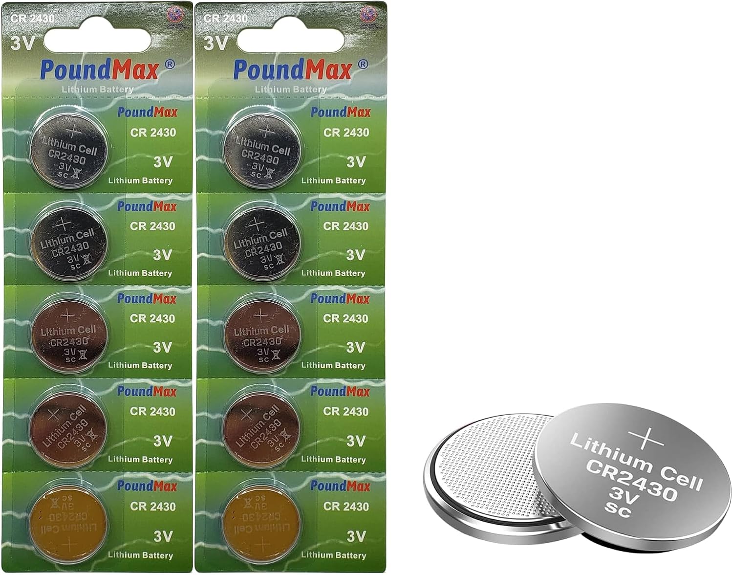 10 x CR2430 DL2430 3V Lityum Düğme Pil, Uzun Raf Ömrü, Küçük Elektronik Cihazlar için Uzaktan Kumandalar, Teraziler, Akıllı Ev Cihazları, Ölçüm Cihazları ve Hesap Makineleri