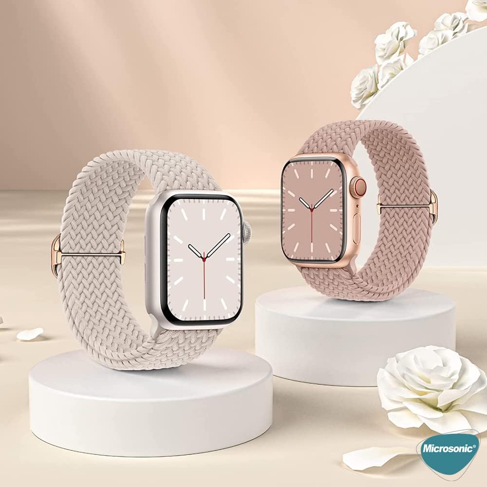 Apple Watch Ultra 2 için Kordon Knitted Fabric Loop Kırmızı [Watch Ultra 2 ile Uyumlu Kordon - Kırmızı]