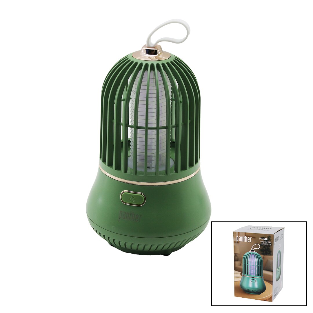 ARMUT MODELİ USB ŞARJLI SİNEK ÖLDÜRÜCÜ CIZ MAKİNE MASA ÜSTÜ - ASKI HALKALI ETKİ=20M2ÇAP: 13CM Y:20.5CM PT-Z618