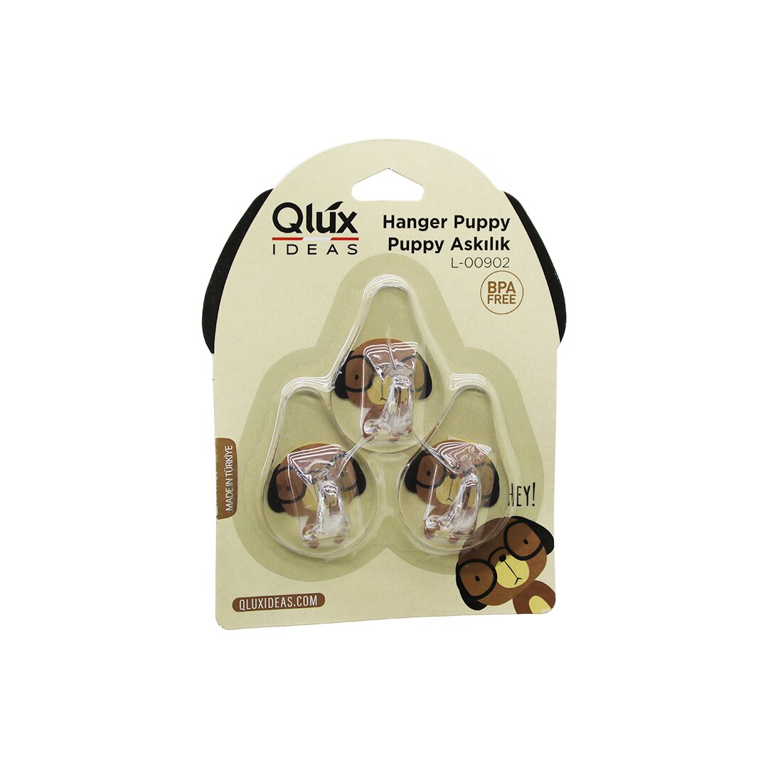 3PCS PUPPY ASKI ŞEFFAF ASKI YAPIŞKANLI MONTAJ