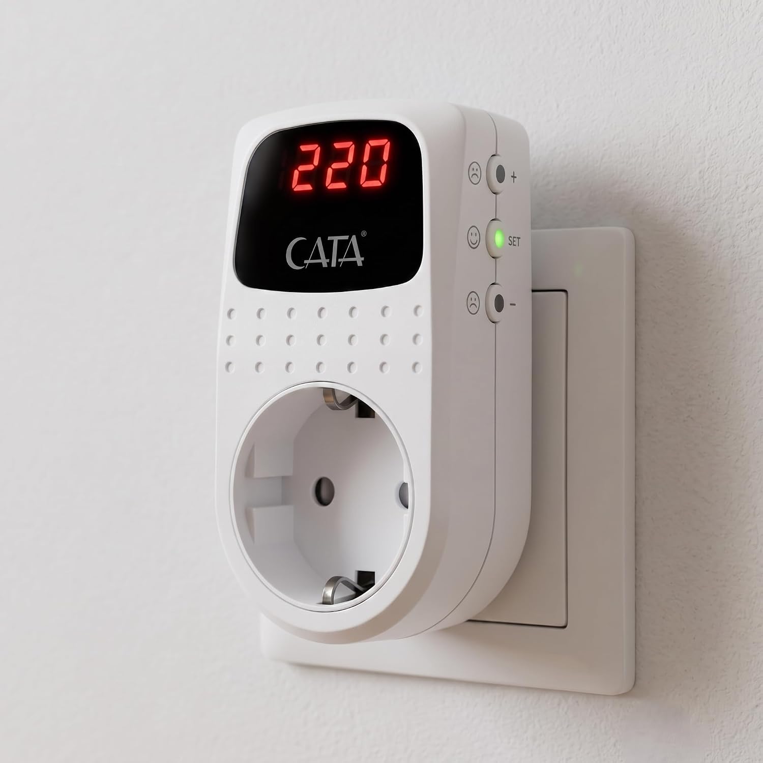 Dijital Ekranlı Akım Korumalı Priz Cata CT-9197