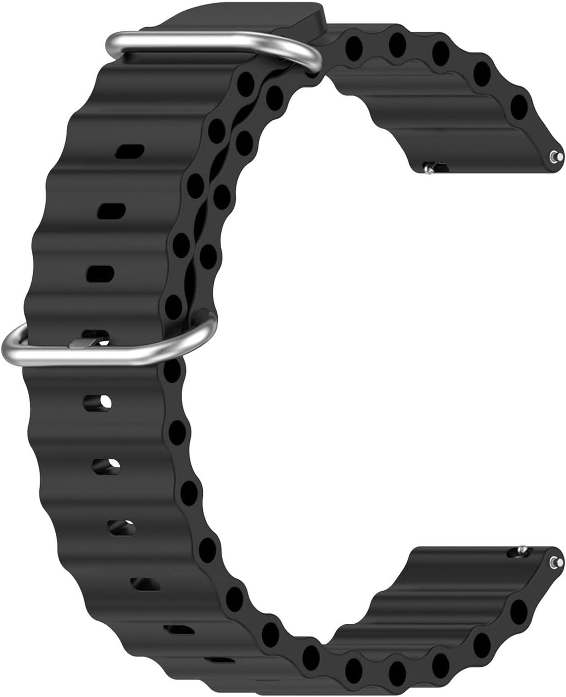 Xiaomi Watch 2 Pro için Kordon Ocean Band Siyah [Watch 2 Pro ile Uyumlu Kordon - Siyah]