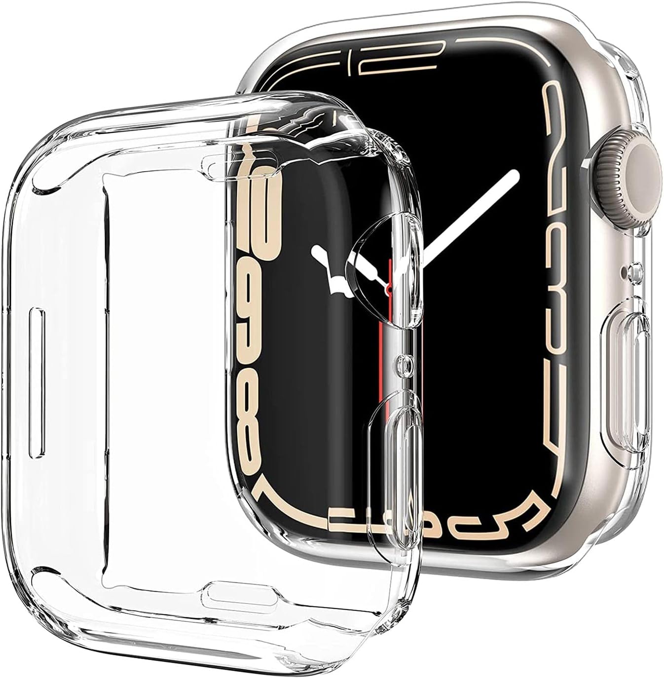 Apple Watch Ultra için Kılıf 360 Full Round Soft Silicone Şeffaf [Watch Ultra ile Uyumlu Kılıf - Şeffaf]