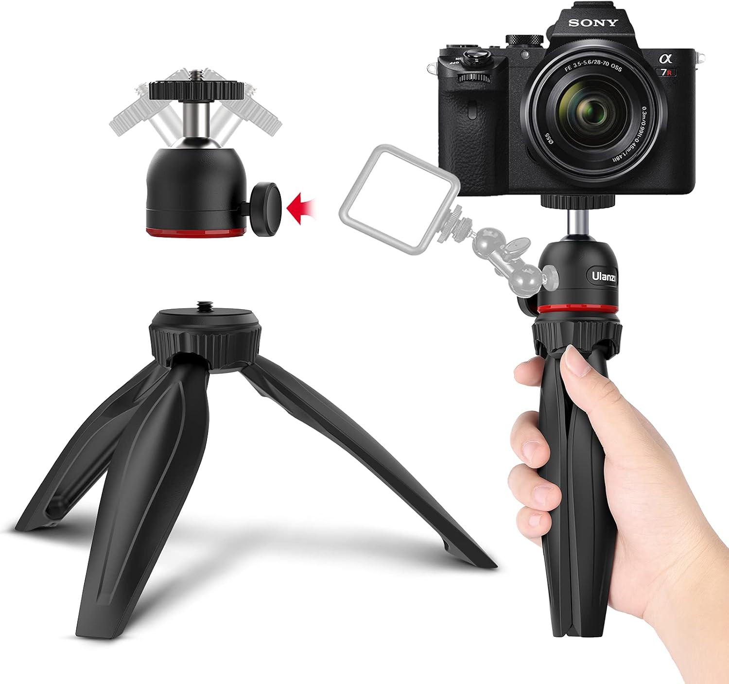 MT-17 Masaüstü Vlog Tripod, Siyah
