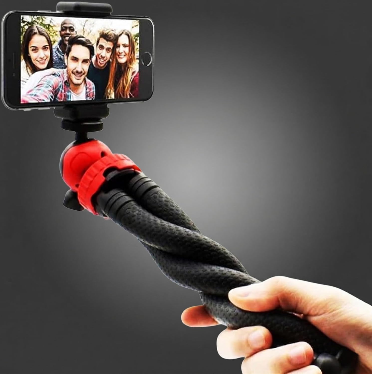 Esnek Youtuber Yayıncılar ve Sosya Medya için İdeal 30cm Ahtapot 360 Derece Taşınabilir Ayakları Bükülebilir Selfie Telefon Tutuculu 3 Ayaklı Kampda Tatilde Gezilerde Tripod Çok Hafif 320gr