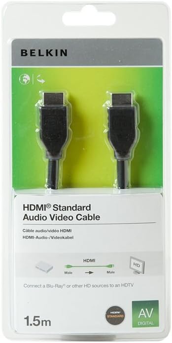 Hızlı HDMI 1.4 Kablosu, 1.5m (4k, Ultra HD, 3D), F3Y017bt1, 5MBLK