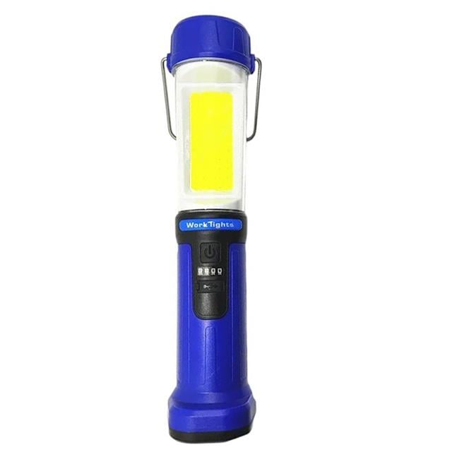 HK-802 Şarjlı 30 Beyaz + 20 Mavi-Kırmızı Smd Led / 55 Cob Ledli 5 Modlu Çalışma Lambası