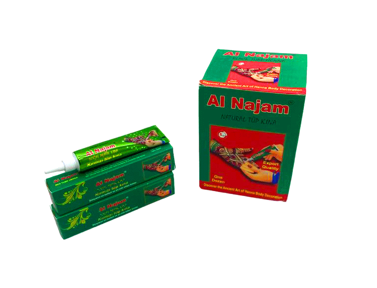 12 ADET AL NAJAM KIRMIZI TÜP KINA 30GR