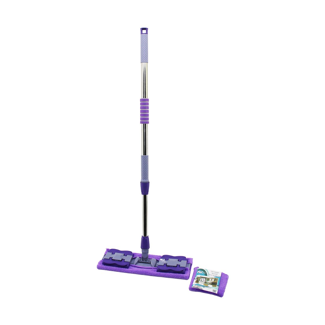MANDALLI YÜZEY TEMİZLİK PALET MOP M.FİBER PASPAS - YEDEKLİ DUVAR SİLME MOP METAL UZAYAN SAP=70-107CM- 360°
