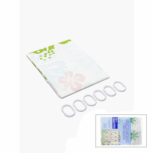 ÇİF KANAT PVC BANYO PERDESİ 2 PARÇA X 90X180CM - 12 HALKALI