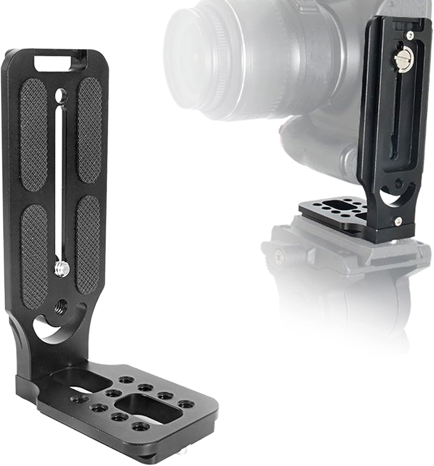 L açılı hızlı değiştirme plakası 1/4 inç tripod plakası, Arca Swiss ile uyumlu