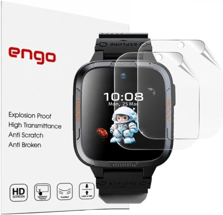 Honor Choice Kids Watch Plus İle Uyumlu Ekran Koruyucu TPU (5504AHPQ), Tam Kaplayan Akıllı Saat Koruması 2 Adet, Çizilmeye Dayanıklı Şeffaf Koruma