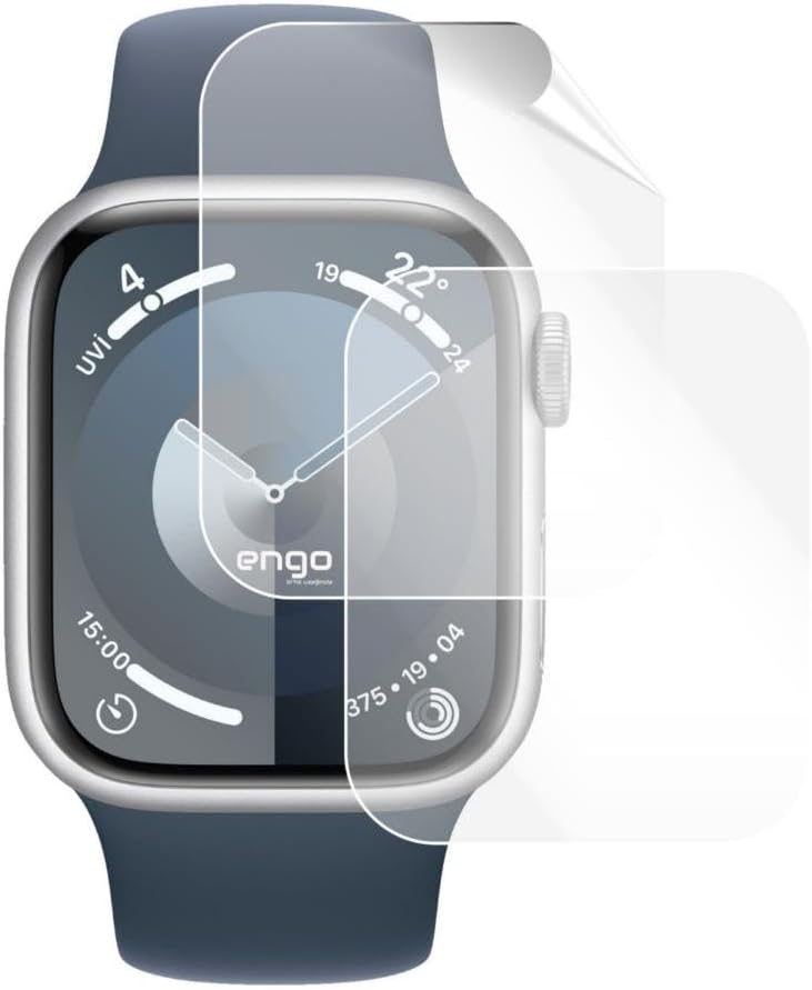 Apple Watch 9 41mm İle Uyumlu Ekran Koruyucu, Tam Kaplayan Akıllı Saat Koruması, Çizilmeye Dayanıklı Tpu Koruma 2 Adet, Hd Şeffaf