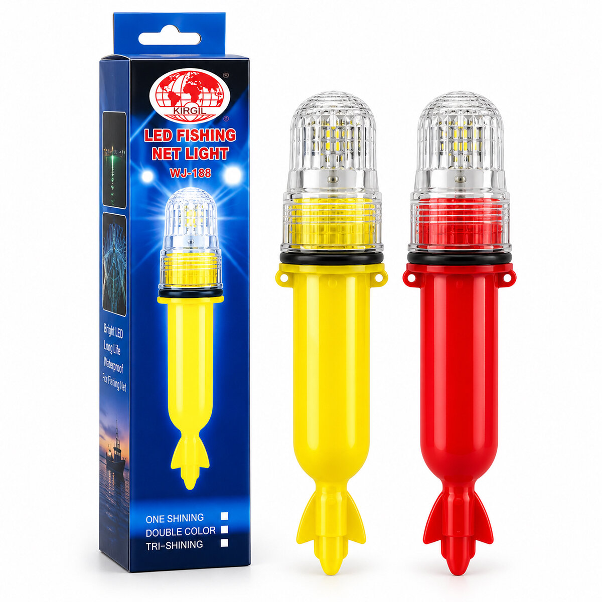 PİLLİ 15LED BALIKÇI - DOMUZ FENERİ SİNYALLİ ROKET MODELİ SU GEÇİRMEZ WLH-188