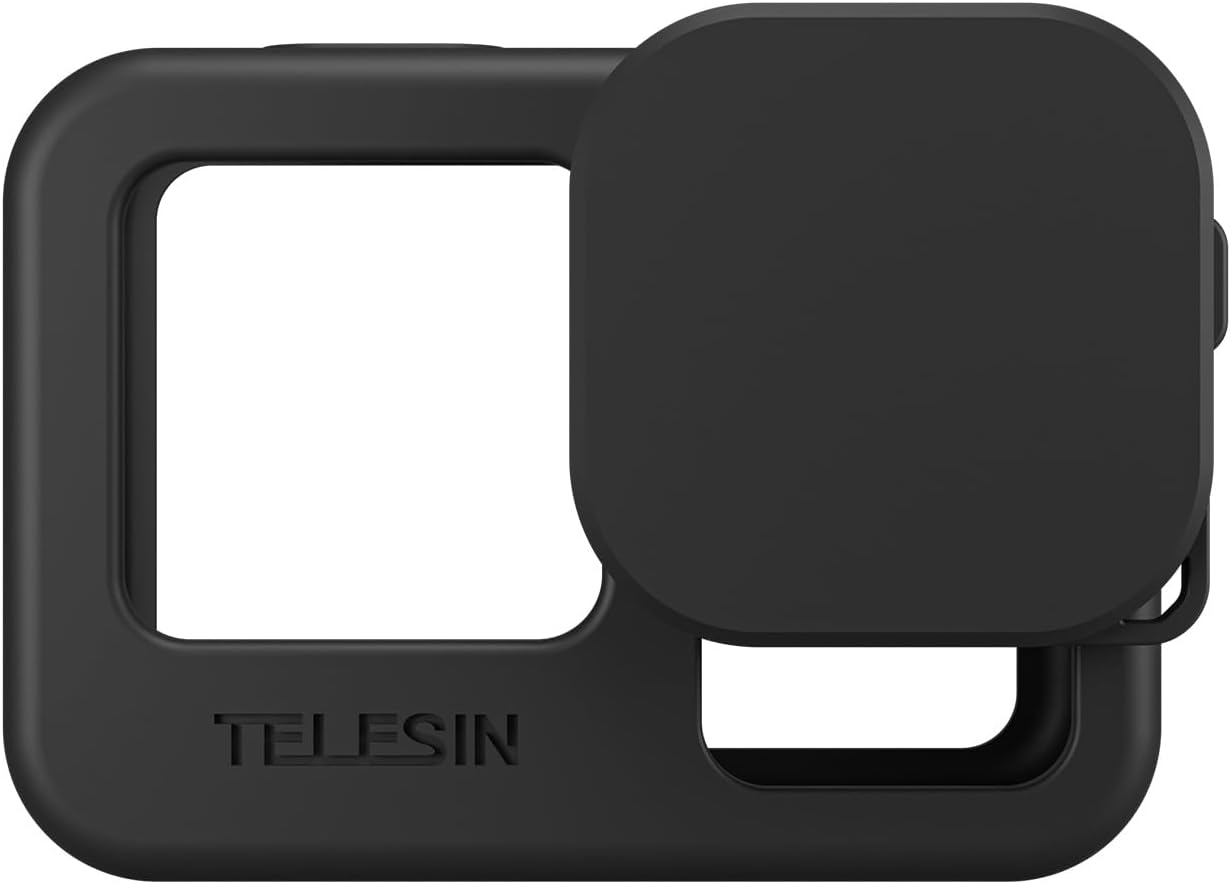 GoPro HERO13 Uyumlu Silikon Kılıf | HERO12/11/10/9 Uyumlu + Silikon Lens Koruyucu + Kordon İp
