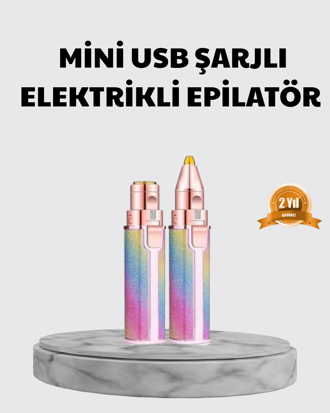 Mini Yüz ve Kaş Epilatörü – 8000 RPM Güçlü Motor ve Paslanmaz Çelik Başlık