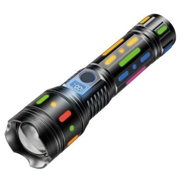PM-25120 Çok Fonksiyonlu Teleskopik Zoom - 5 Modlu Şarjlı El Feneri
